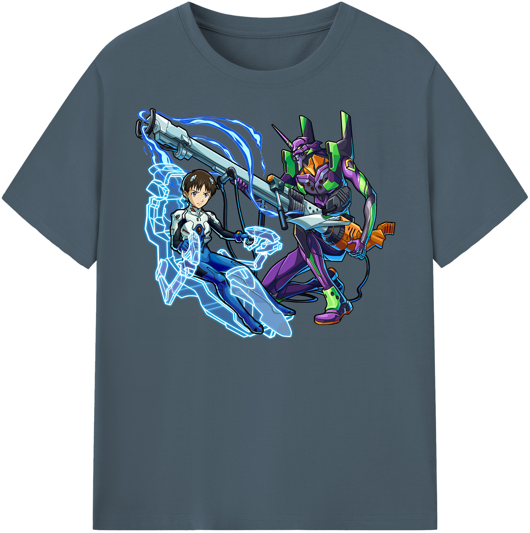 （画像用） EVA 新世紀エヴァンゲリオン 綿100％半袖Tシャツ（フロントプリント）
